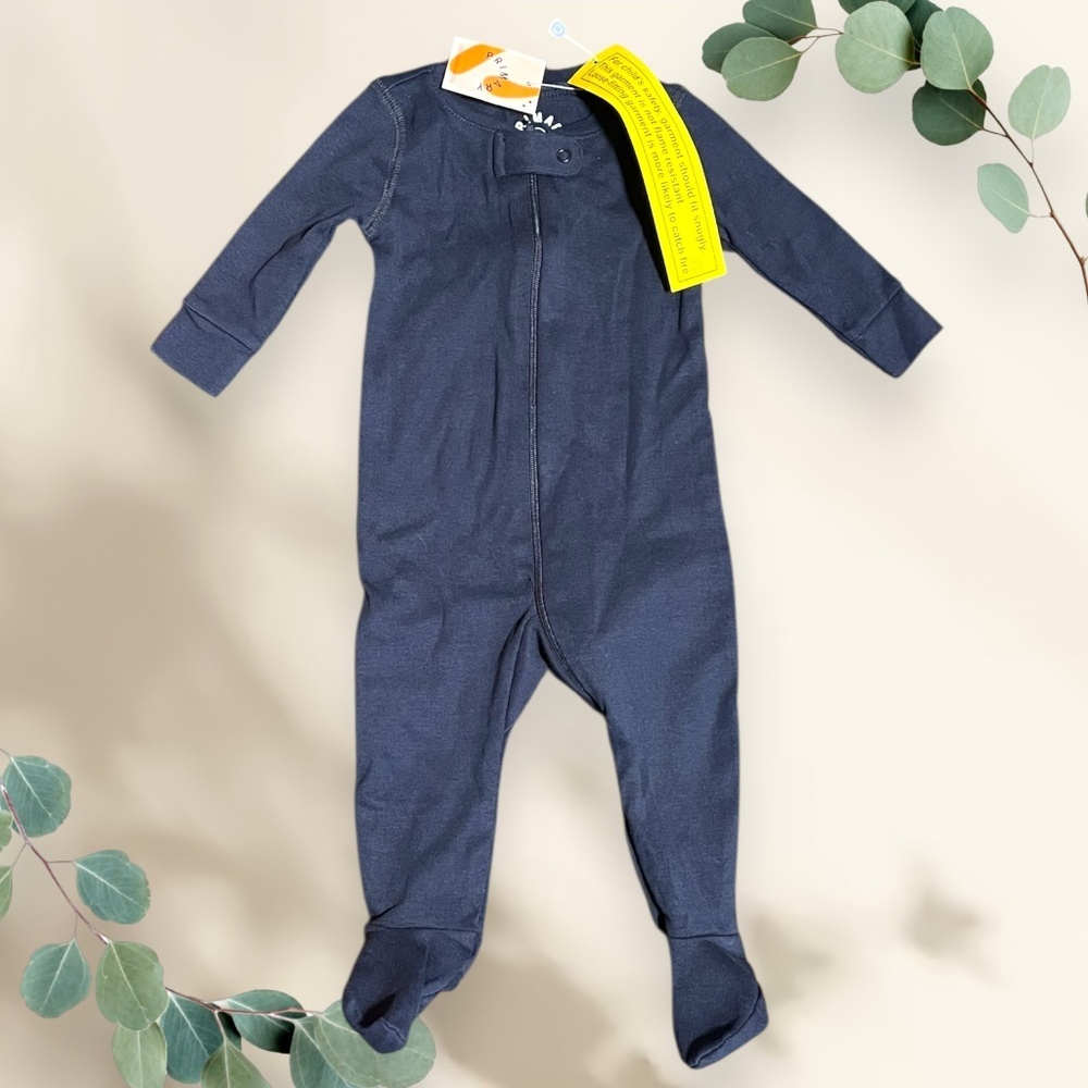 Primary Footed Onesie